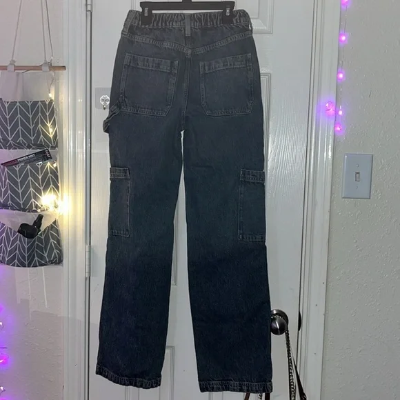 Arizona denim high rise baggy utility cargo jeans - Picture 5 of 8